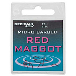 Drennan HSRMGM018 Maggot Зубчатый Крюк Серебристый Red 18