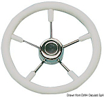 Soft polyurethane steering wheel white 400 mm, 45.133.40