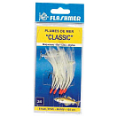 Купить Flashmer PO3C Classic Рыболовное Перо 3 крючки Белая Red / Yellow 1/0  7ft.ru в интернет магазине Семь Футов