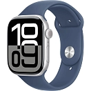 Купить Apple MWWC3QL/A  Watch Series 10 GPS 42mm Sport Band Серебристый Silver Aluminium / Denim M-L 7ft.ru в интернет магазине Семь Футов