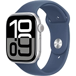 Apple MWWC3QL/A  Watch Series 10 GPS 42mm Sport Band Серебристый Silver Aluminium / Denim M-L
