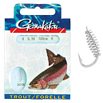 Gamakatsu 140191-00600-00022-00 Booklet Trout SPL 3610N Палатка Крюк 0.220 Mm 60 см Серый Nickel 6 