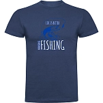Kruskis CA65500386C419 Футболка с коротким рукавом Life Is Better Fishing Denim Blue L