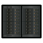 Панель выключателей Blue Sea 360 Panel System 1222 12В 100А 16 автоматов 235x197мм