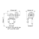 MARCO 1F409112 UP8-MS/P Шестеренчатый насос, 10 л/мин, FKM, 4 бар, 12 В