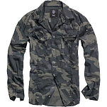 Brandit 4005-4-4XL Рубашка с длинным рукавом Slim Серый Dark Camo 4XL