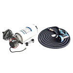 MARCO 1E483115 DP10/E-MS Сенсорный насос для мойки палубы, включая 15 м шланга и насадку, 18 л/мин, EPDM, 8 бар, 12 / 24В