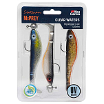 Abu garcia 1553318 McPrey Rigged Clear Waters Мягкая Приманка 120 мм 22 г 3 Пакет Многоцветный Multicolour