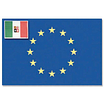 Adria bandiere 5252132 Европа Италия Полиэстер Флаг Голубой Multicolour 20 x 30 cm 