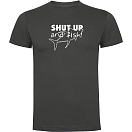 Купить Kruskis CA65500546K043 Футболка с коротким рукавом Shut Up And Fish Серый Dark Grey 2XL 7ft.ru в интернет магазине Семь Футов