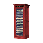 Винный шкаф однозонный отдельностоящий Libhof Noblest NR-102 Red Wine 750х680х1880мм на 102 бутылки из американского дуба "красное вино" с белой подсветкой