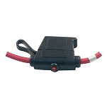 Euromarine 000367 Mini 24V Предохранитель вилки маховика Держатель предохранителя светодиода Серебристый Red 2-30A