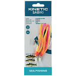 Kinetic F121-187-050 Sabiki Flasher UV Рыболовное Перо Бесцветный Orange / Yellow / Pink