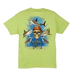 Guy harvey bth1315-lim-m Футболка с коротким рукавом Pirate Shark Lime 25x30x2