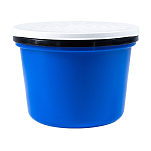 Kamasaki 75099025 250ml Круглая коробка для приманки Голубой Blue / Clear