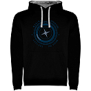 Купить Kruskis SU1067060258C063 Толстовка с капюшоном Compass Two-Colour Черный Black / Grey 3XL 7ft.ru в интернет магазине Семь Футов