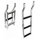 Купить Forniture nautiche italiane 3030463 Нержавеющая сталь 3 Ступенчатая лестница Silver / Black 800 x 230 mm  7ft.ru в интернет магазине Семь Футов
