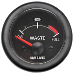 Индикатор уровня сточных вод Vetus WASTB 63 мм 12/24 В черный