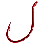 Mustad 10546NP-RB-6-U10 Red Dropshot Крючки С Одним Глазком Blonde Red 6