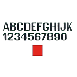 International letterfix 5959018E E Наклейки с буквами Красный Red 100 mm 