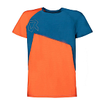 Rock experience REMT02101-C869-XXL Базовый слой с коротким рукавом Rainer 2.0 Оранжевый Moroccan Blue / Flame 2XL
