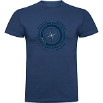 Kruskis CA65500586C063 Футболка с коротким рукавом Compass Голубой Denim Blue 2XL