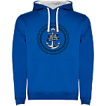 Kruskis SU1067010501C061 Толстовка с капюшоном Old Sailor Two-Colour Голубой Royal Blue / White S