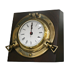 Часы настольные «Иллюминатор» из дерева и латуни 13 х 13 см Foresti & Suardi 616-C