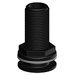 Trudesign TRU90431 3/4´´ Резьбовая втулка сквозь корпус Серебристый Black