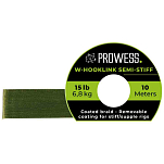 Prowess PRCLH4701-25-GREEN W-Hooklink Semi-Stiff 10 M линия Коричневый Green 15 Lbs 