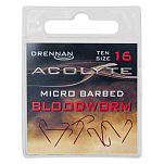 Drennan HSA0918 Acolyte Bloodworm Зубчатый Крюк  Red 18