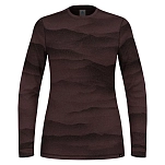 Odlo 112241-30912-s Базовый слой с длинным рукавом Merino Ridgelines Fudge / Black 30x25x2