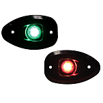 Комплект бортовых огней с отверстиями под винты Lalizas Micro LED 12 74360 112,5° цвет чёрный свет красный/зелёный