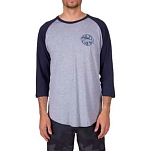 Salty crew 20135406-ATHLHEA/NV-XL Футболка с длинным рукавом Tuna Time Baseball Голубой Athletic Heather / Navy XL