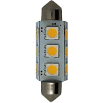 Goldenship GS10524 10-30V 1W Festoon 12 SMD 3528 Холодная светодиодная лампа Серебристый Grey