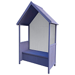 Gardiun KNH1113 Alice Деревянная скамья с навесом Голубой Purple 137 x 75 x 223 cm