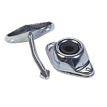 Jr products 342-10304 угловой дверной стопор с поршнем 76.2 mm Серебристый Silver