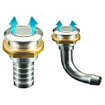 Forniture nautiche italiane 2320033 Изогнутый сквозной корпус Золотистый Silver / Bronze 19 mm 