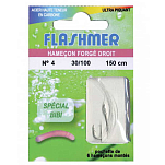 Flashmer HNSB02D28 Биби связанный крючок 0.280 Mm Серый Nickel 2 