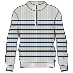 Sea ranch 23-6-491-1006-L Свитер с полумолнией Louise Многоцветный Pearl / Sr Navy L