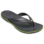 Crocs 11033-0a1-m5/w7 Шлёпанцы Crocband Graphite / Volt Green 32x20x10 EU 37