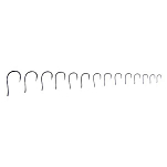 Asari A001ANOS-6 Chinu Laser Carbon Крюк Серебристый Black Nickel (10 pcs) 6 