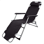 Aktive R-140286874-62297 Раскладной шезлонг с подушкой отремонтированы Black 178 x 60 x 89 cm