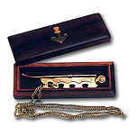 Свисток боцманский латунный Foresti&Suardi SIFF004 150x50мм в коробке из дерева