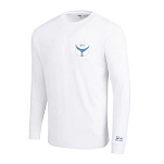 Pelagic 101523116S-WHT-M Футболка с длинным рукавом с защитой от ультрафиолета Aquatek Tails Up White M