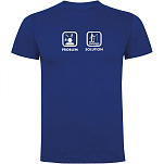 Kruskis CA65500505K094 Футболка с коротким рукавом Problem Solution Fish Голубой Royal Blue 2XL