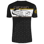 Hotspot design 010003604 Футболка с коротким рукавом Linear Catfish Черный Black XL
