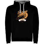 Kruskis SU1067040258C069 Толстовка с капюшоном Seafood Shrimp Two-Colour Черный Black / Grey XL