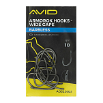 Avid carp A0520022 Armorok Wide Barbless Крюк Черный  Black Nickel 4 