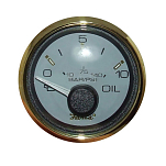 Индикатор давления масла Faria Signature Gold Style 2" 14525 12В 10-180 Ом 0-10 бар серый/золотистый